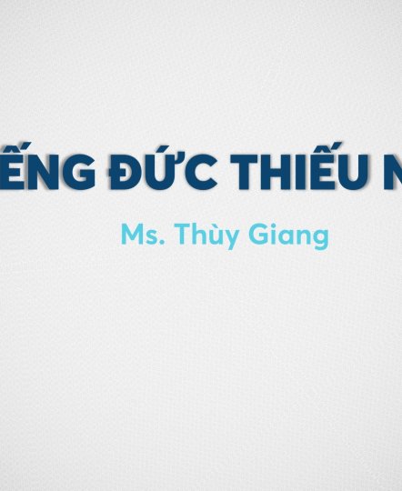 KHÓA HỌC TIẾNG ĐỨC THIẾU NIÊN 