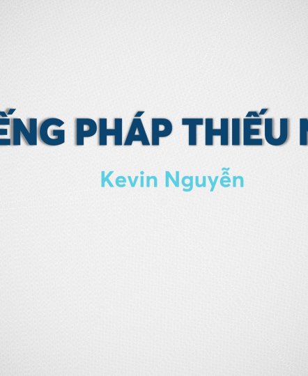 KHÓA HỌC TIẾNG PHÁP THIẾU NHI 